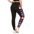 Plus Size Color Block Yoga Set with Sports Bra