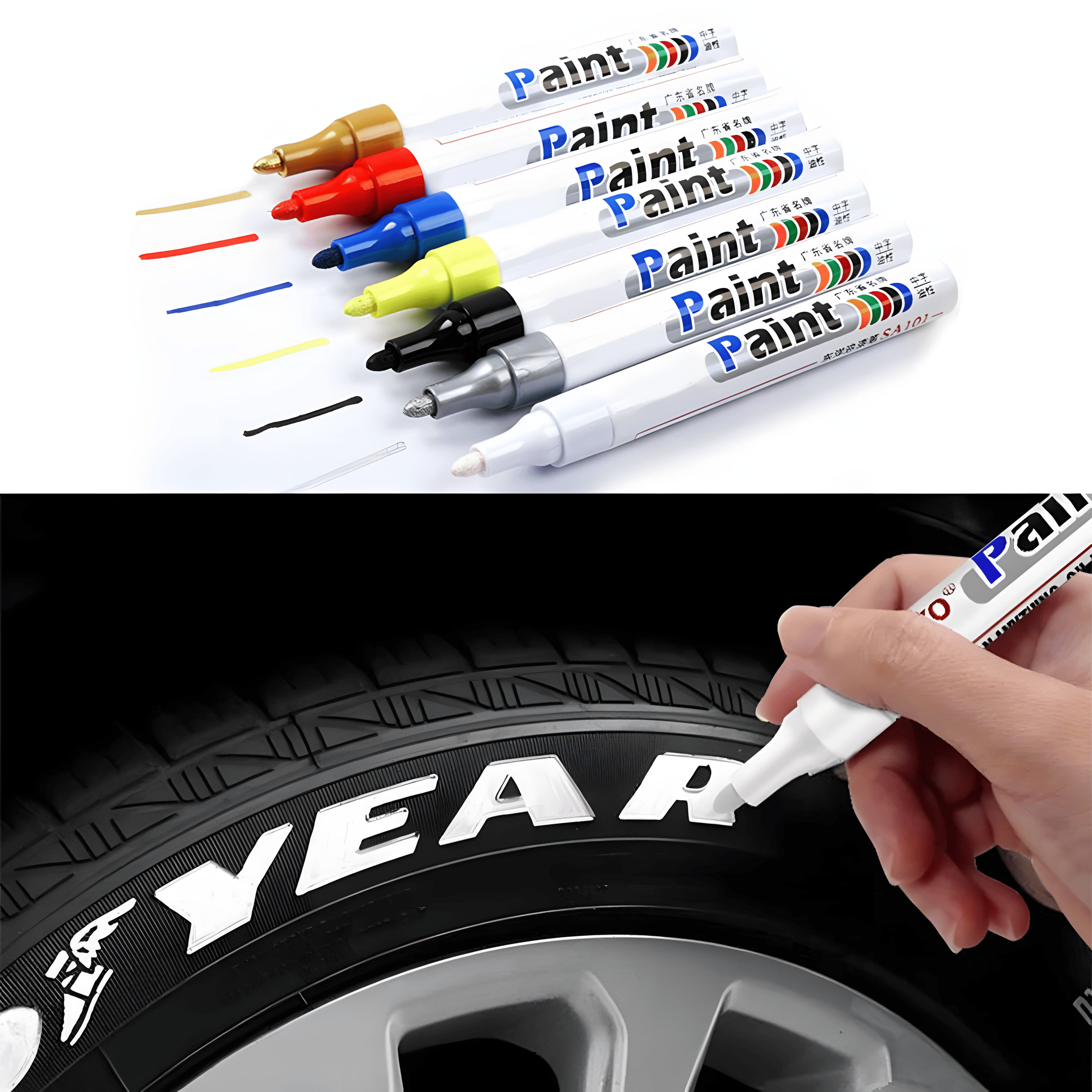 Tire Lettering Paint Pen – Waterproof & Permanent