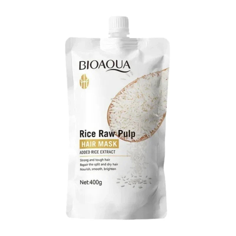 Rice Magic Keratin Hair Mask 5 Seconds Repair Damaged Frizzy Hair Soft Smooth Shine Moisturizing Nourishing Hair Root Care