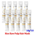 Rice Magic Keratin Hair Mask 5 Seconds Repair Damaged Frizzy Hair Soft Smooth Shine Moisturizing Nourishing Hair Root Care